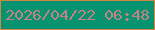 文字の大きさ：3、枠の色：d08744、背景の色：079270、文字の色：c38285 無料ブログパーツのブログ時計