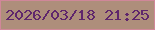 文字の大きさ：2、枠の色：d08799、背景の色：ae8e7b、文字の色：5f266c 無料ブログパーツのブログ時計