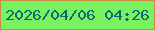 文字の大きさ：3、枠の色：d08a47、背景の色：79f261、文字の色：136674 無料ブログパーツのブログ時計