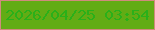 文字の大きさ：3、枠の色：d08b7d、背景の色：62ac15、文字の色：2ab019 無料ブログパーツのブログ時計