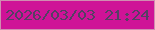 文字の大きさ：3、枠の色：d08db1、背景の色：cf1397、文字の色：554063 無料ブログパーツのブログ時計