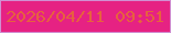 文字の大きさ：3、枠の色：d090d1、背景の色：e62283、文字の色：e6613f 無料ブログパーツのブログ時計