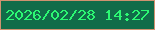 文字の大きさ：3、枠の色：d09270、背景の色：116c49、文字の色：2cf873 無料ブログパーツのブログ時計