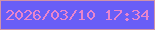 文字の大きさ：1、枠の色：d093a9、背景の色：695ef7、文字の色：e985cd 無料ブログパーツのブログ時計