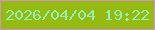 文字の大きさ：3、枠の色：d094c8、背景の色：95bb12、文字の色：94efb5 無料ブログパーツのブログ時計