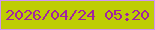 文字の大きさ：3、枠の色：d094f3、背景の色：becd03、文字の色：a224a0 無料ブログパーツのブログ時計