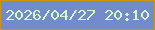 文字の大きさ：5、枠の色：d09504、背景の色：738acb、文字の色：d5fac1 無料ブログパーツのブログ時計
