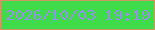 文字の大きさ：4、枠の色：d09663、背景の色：3fdb4a、文字の色：9495e2 無料ブログパーツのブログ時計