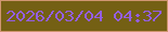 文字の大きさ：5、枠の色：d09671、背景の色：746014、文字の色：945ee4 無料ブログパーツのブログ時計