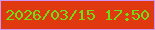 文字の大きさ：3、枠の色：d097f2、背景の色：e0380f、文字の色：72dd17 無料ブログパーツのブログ時計