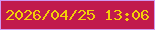 文字の大きさ：5、枠の色：d099ef、背景の色：c11a4c、文字の色：f3ce08 無料ブログパーツのブログ時計