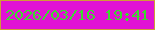 文字の大きさ：1、枠の色：d09b37、背景の色：e112d4、文字の色：3bdb30 無料ブログパーツのブログ時計