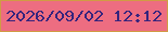 文字の大きさ：5、枠の色：d09b45、背景の色：ed6d81、文字の色：36247d 無料ブログパーツのブログ時計