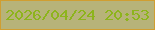文字の大きさ：2、枠の色：d09e31、背景の色：b7b379、文字の色：8db41c 無料ブログパーツのブログ時計