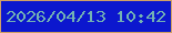 文字の大きさ：3、枠の色：d0a066、背景の色：0c17ce、文字の色：73b2b3 無料ブログパーツのブログ時計