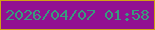 文字の大きさ：2、枠の色：d0a114、背景の色：921091、文字の色：389c7d 無料ブログパーツのブログ時計