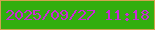文字の大きさ：1、枠の色：d0a44d、背景の色：32ae0e、文字の色：c929d5 無料ブログパーツのブログ時計