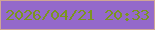 文字の大きさ：5、枠の色：d0a695、背景の色：9469ca、文字の色：7b951f 無料ブログパーツのブログ時計