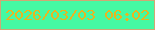 文字の大きさ：4、枠の色：d0a874、背景の色：45f9a3、文字の色：eab520 無料ブログパーツのブログ時計