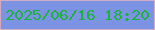 文字の大きさ：5、枠の色：d0acc5、背景の色：7b93e2、文字の色：1cb13c 無料ブログパーツのブログ時計