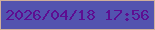 文字の大きさ：3、枠の色：d0af9b、背景の色：5353af、文字の色：5e0d92 無料ブログパーツのブログ時計