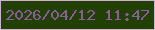 文字の大きさ：1、枠の色：d0afd0、背景の色：223f04、文字の色：8b5d96 無料ブログパーツのブログ時計
