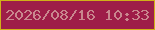 文字の大きさ：2、枠の色：d0b018、背景の色：9e1d48、文字の色：c9878e 無料ブログパーツのブログ時計