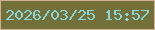 文字の大きさ：4、枠の色：d0b093、背景の色：737139、文字の色：89d6d8 無料ブログパーツのブログ時計