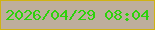 文字の大きさ：2、枠の色：d0b213、背景の色：beae9c、文字の色：2dd20b 無料ブログパーツのブログ時計