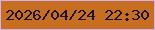 文字の大きさ：4、枠の色：d0b2f1、背景の色：c76e21、文字の色：1b1437 無料ブログパーツのブログ時計