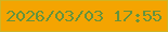 文字の大きさ：2、枠の色：d0b424、背景の色：f4a401、文字の色：64933d 無料ブログパーツのブログ時計