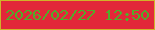 文字の大きさ：3、枠の色：d0b429、背景の色：e22839、文字の色：50ad2a 無料ブログパーツのブログ時計