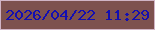 文字の大きさ：4、枠の色：d0b4c5、背景の色：7d514e、文字の色：120eb2 無料ブログパーツのブログ時計