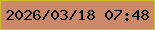 文字の大きさ：2、枠の色：d0be20、背景の色：cb8969、文字の色：041524 無料ブログパーツのブログ時計