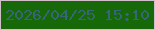 文字の大きさ：5、枠の色：d0bfc8、背景の色：166808、文字の色：376679 無料ブログパーツのブログ時計