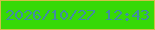 文字の大きさ：4、枠の色：d0c047、背景の色：36d907、文字の色：418ca3 無料ブログパーツのブログ時計