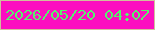 文字の大きさ：3、枠の色：d0c09c、背景の色：fc0fc0、文字の色：57f36e 無料ブログパーツのブログ時計