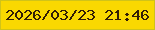 文字の大きさ：4、枠の色：d0c319、背景の色：f9d801、文字の色：321d06 無料ブログパーツのブログ時計