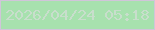 文字の大きさ：4、枠の色：d0c5d9、背景の色：a7e1ae、文字の色：c8decc 無料ブログパーツのブログ時計