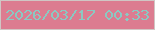 文字の大きさ：2、枠の色：d0c6c4、背景の色：dc7c90、文字の色：8ac9c2 無料ブログパーツのブログ時計