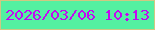 文字の大きさ：2、枠の色：d0c882、背景の色：54f0a1、文字の色：c308f1 無料ブログパーツのブログ時計