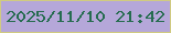 文字の大きさ：3、枠の色：d0ca81、背景の色：b5a7d9、文字の色：266c50 無料ブログパーツのブログ時計