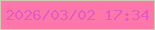 文字の大きさ：1、枠の色：d0cab2、背景の色：fe77ab、文字の色：e45bc1 無料ブログパーツのブログ時計