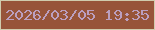 文字の大きさ：1、枠の色：d0ccad、背景の色：975439、文字の色：bb9fbf 無料ブログパーツのブログ時計