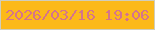 文字の大きさ：2、枠の色：d0cdbc、背景の色：fcb919、文字の色：d5748b 無料ブログパーツのブログ時計