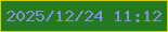 文字の大きさ：3、枠の色：d0ce04、背景の色：257921、文字の色：8490dd 無料ブログパーツのブログ時計