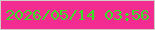 文字の大きさ：4、枠の色：d0cec4、背景の色：f22c90、文字の色：37e027 無料ブログパーツのブログ時計