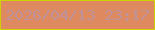 文字の大きさ：4、枠の色：d0d101、背景の色：de8960、文字の色：bf939c 無料ブログパーツのブログ時計