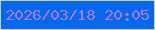 文字の大きさ：5、枠の色：d0d1b3、背景の色：0768ee、文字の色：a37ad4 無料ブログパーツのブログ時計