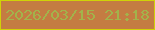 文字の大きさ：3、枠の色：d0d207、背景の色：c47c42、文字の色：a2b34b 無料ブログパーツのブログ時計